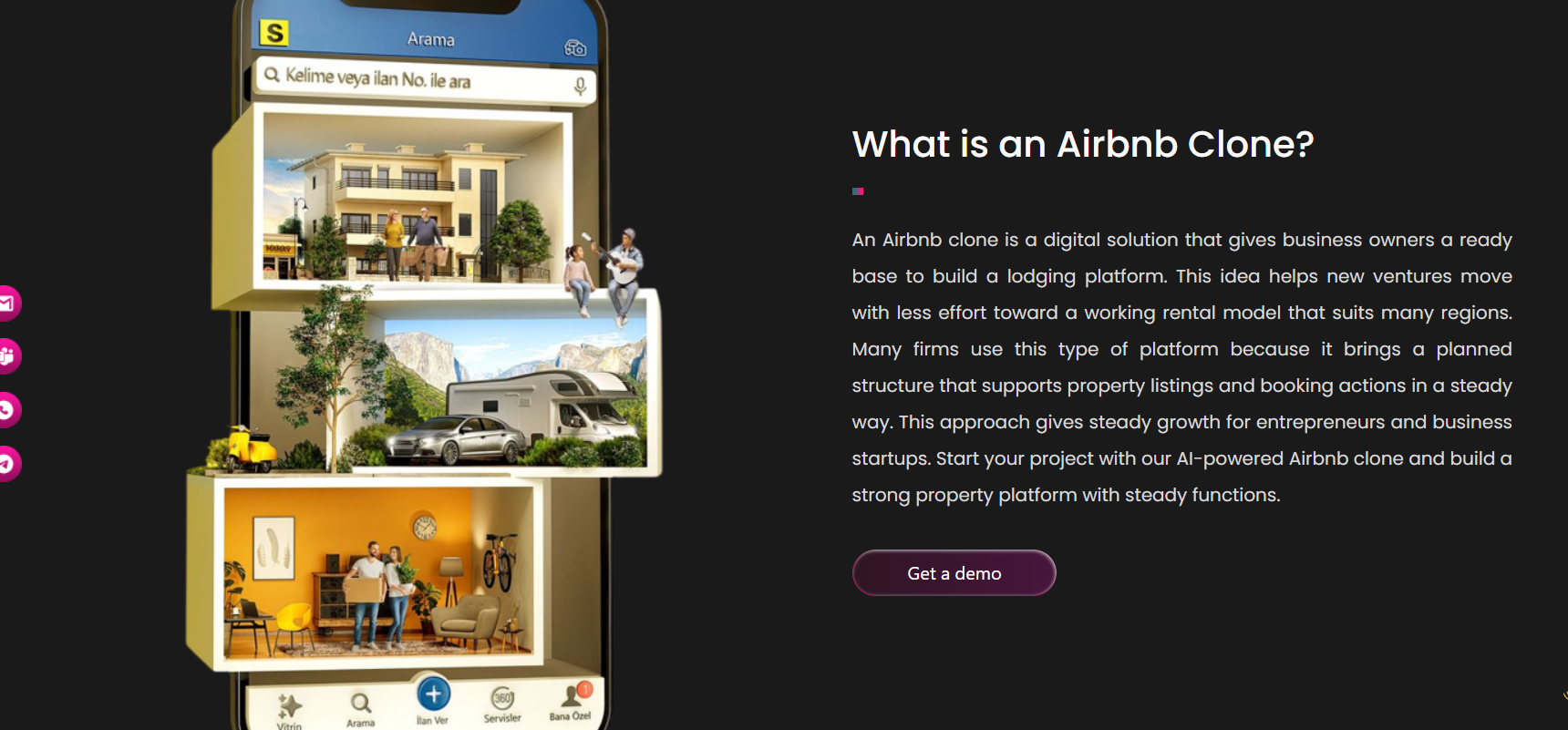 Airbnb Clone App - Screenshot 2 showing product features and functionality
