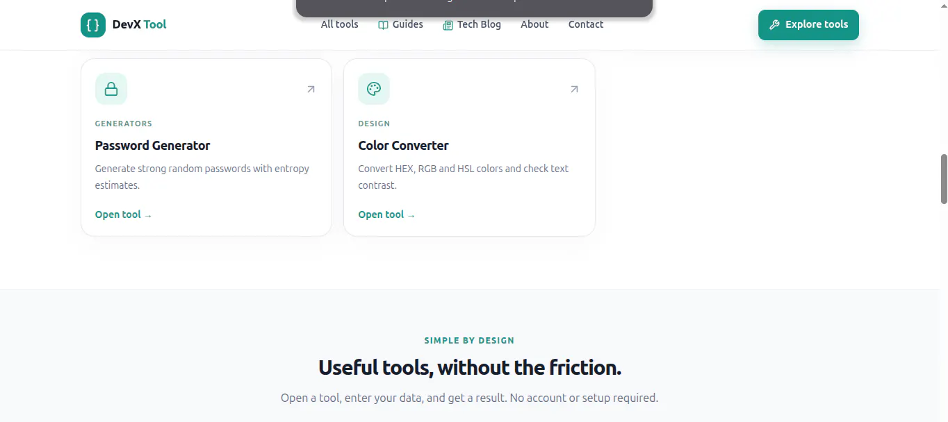 DevX Tool — Free Online Developer Suite gallery image