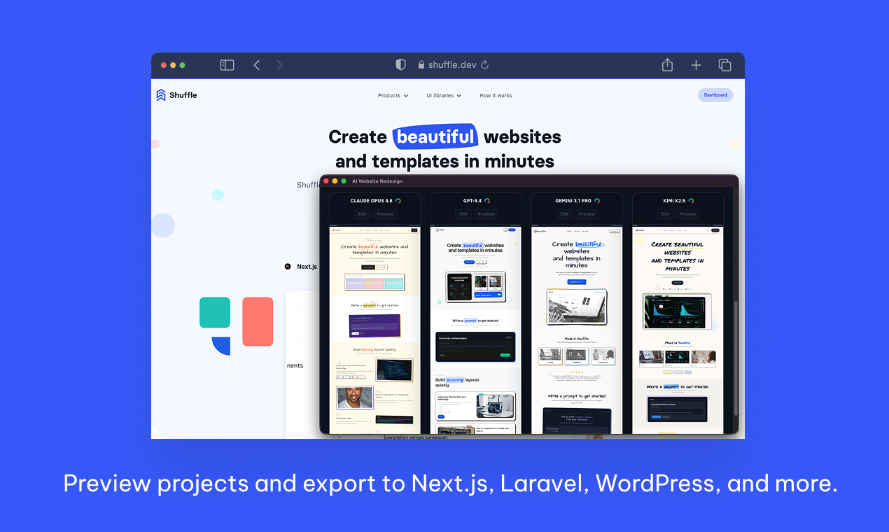 AI Website Redesign by Shuffle gallery image