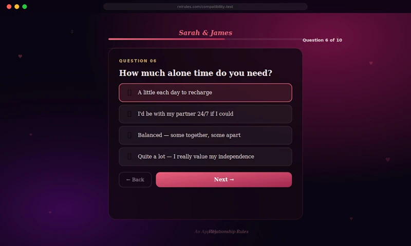 Relationship Compatibility Test screenshot 2