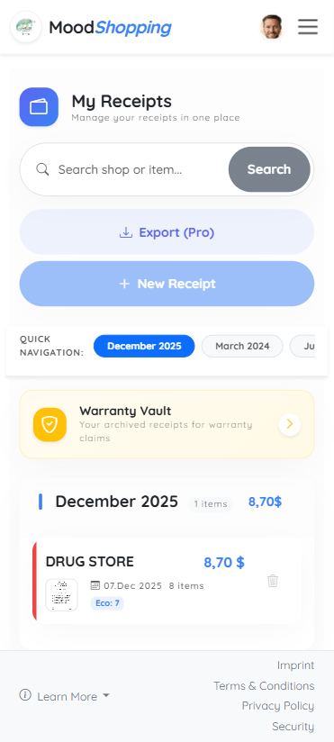 MoodShopping - Screenshot 3 showing product features and functionality
