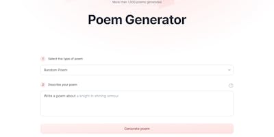 AI Poem Generator - Product Information, Latest Updates, and Reviews | Product Hunt