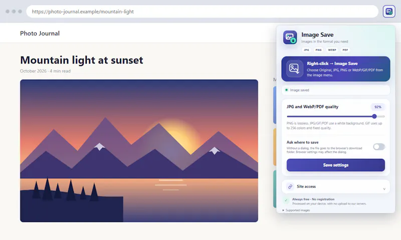 Image Save screenshot 3