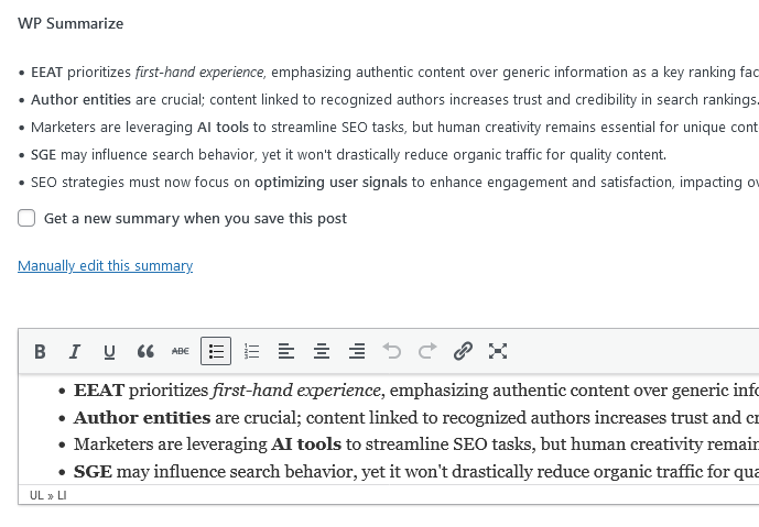 WPSummarize media 3