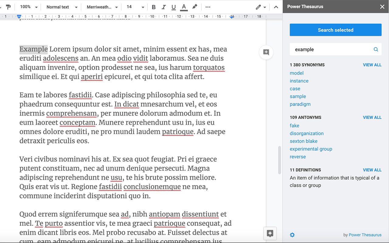 Power Thesaurus for Google Docs media 1