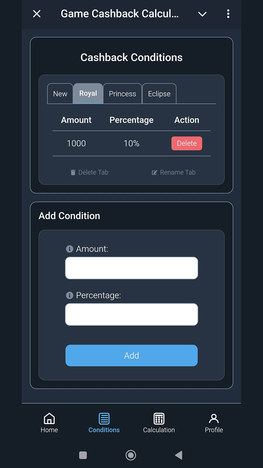 Game Cashback Calculator gallery image