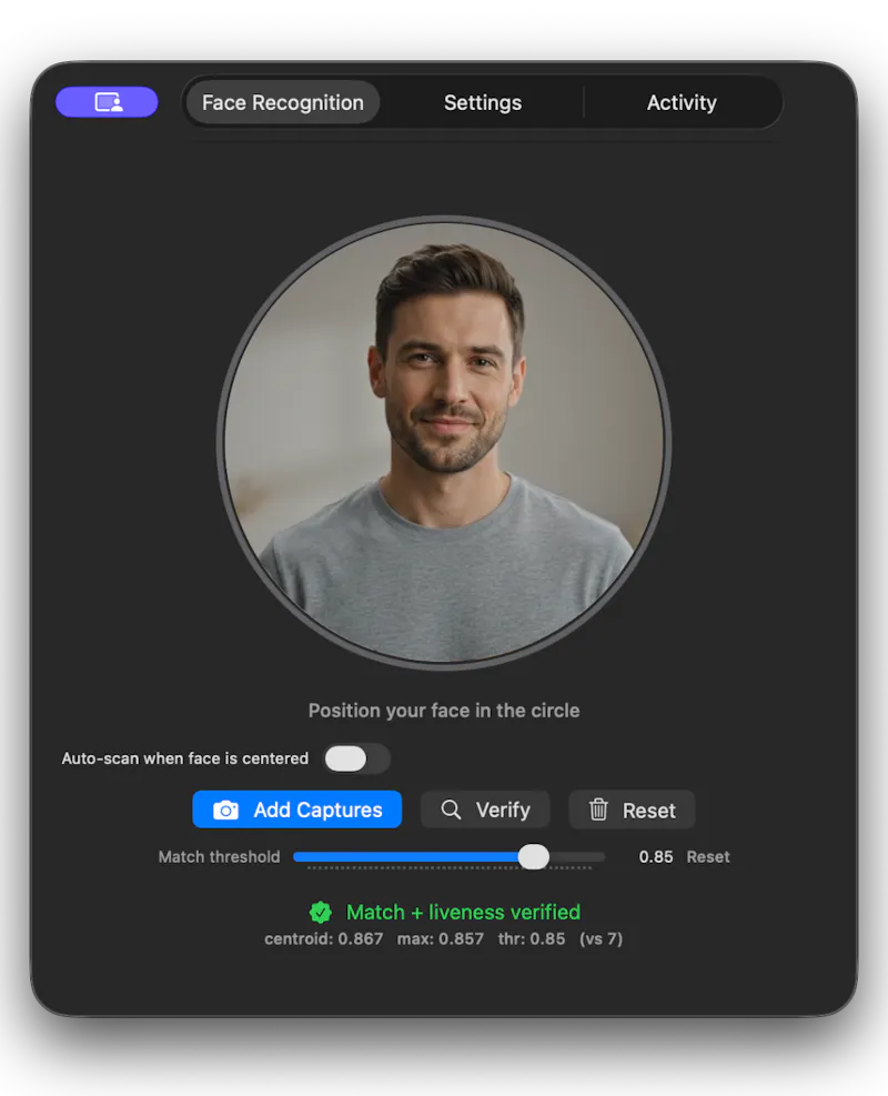 FaceUnlock screenshot 2