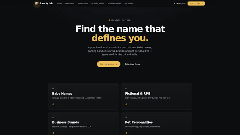 Identity Labs by PandaCraft Sites screenshot 1