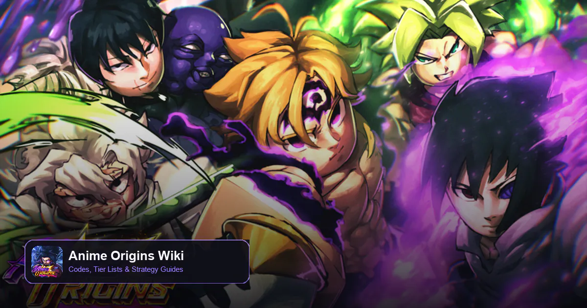 Anime Origins Codes & Wiki Hub gallery image
