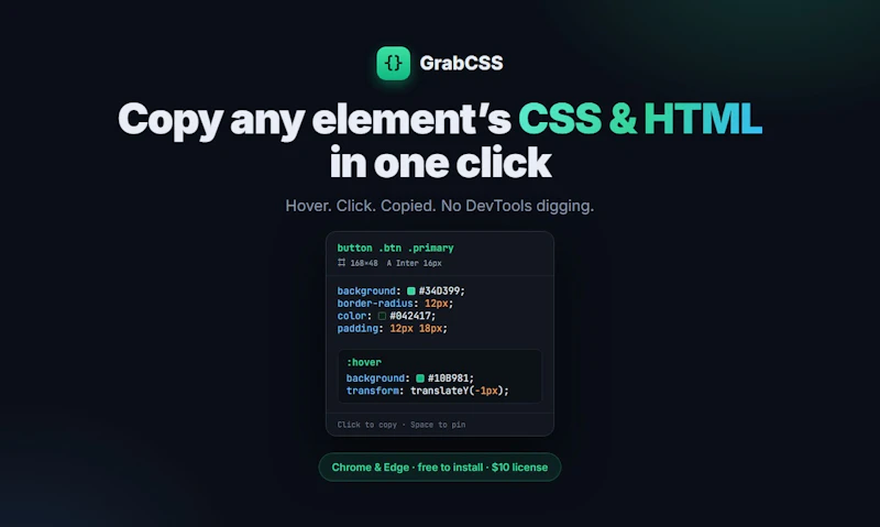 GrabCSS screenshot 1