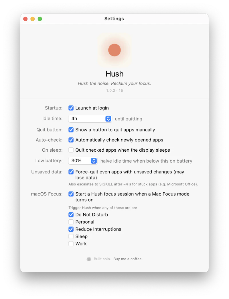 Hush screenshot 4