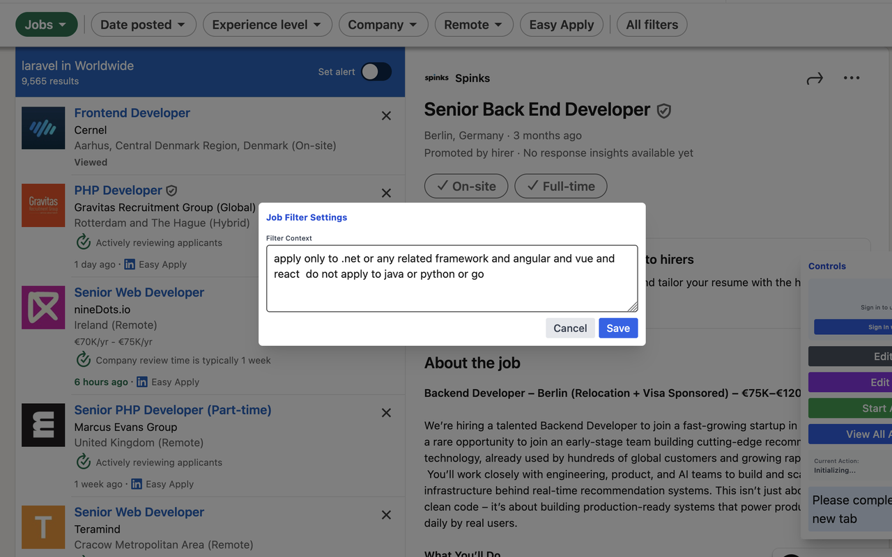 Applyflux - Screenshot 2 showing product features and functionality