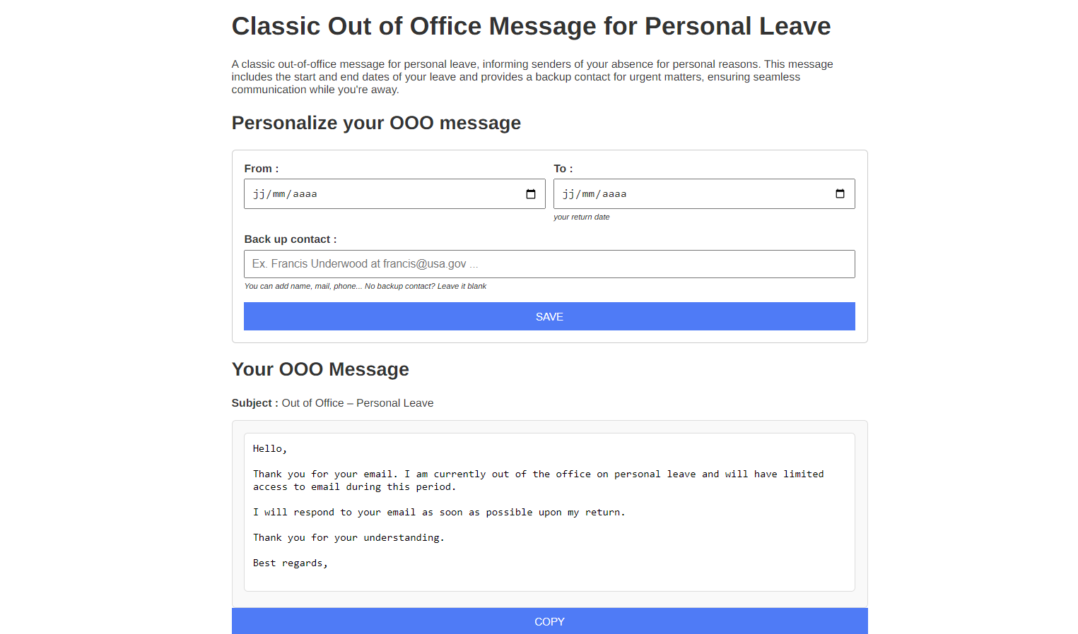 Mensaje de OutofOffice media 3