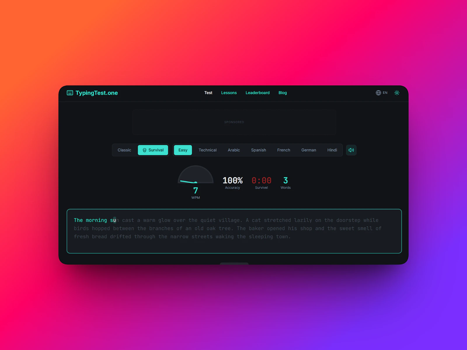 TypingTest.one screenshot 2