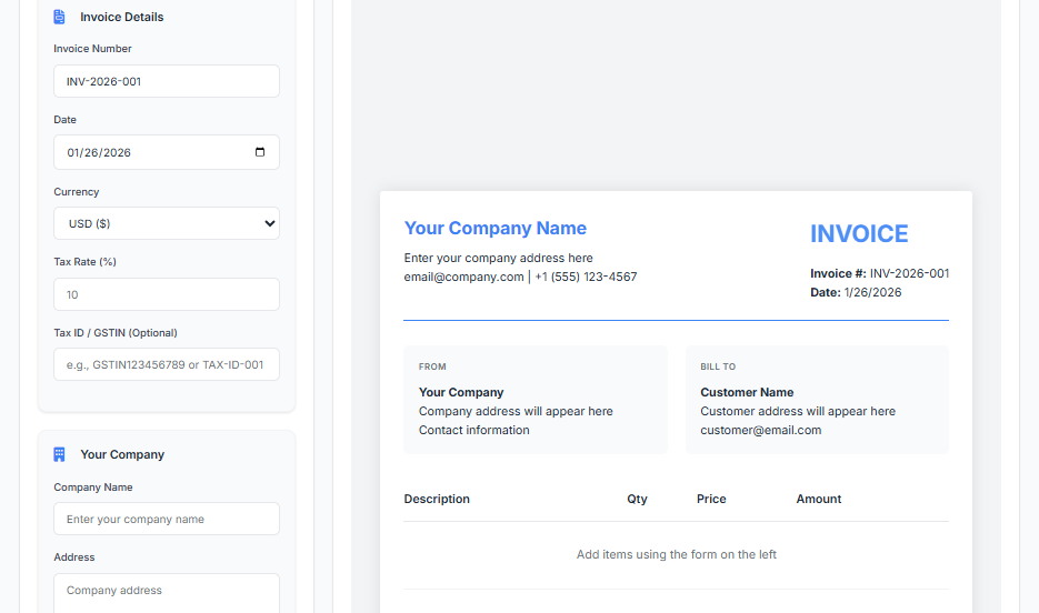Waves Desk - Bill Generator gallery image