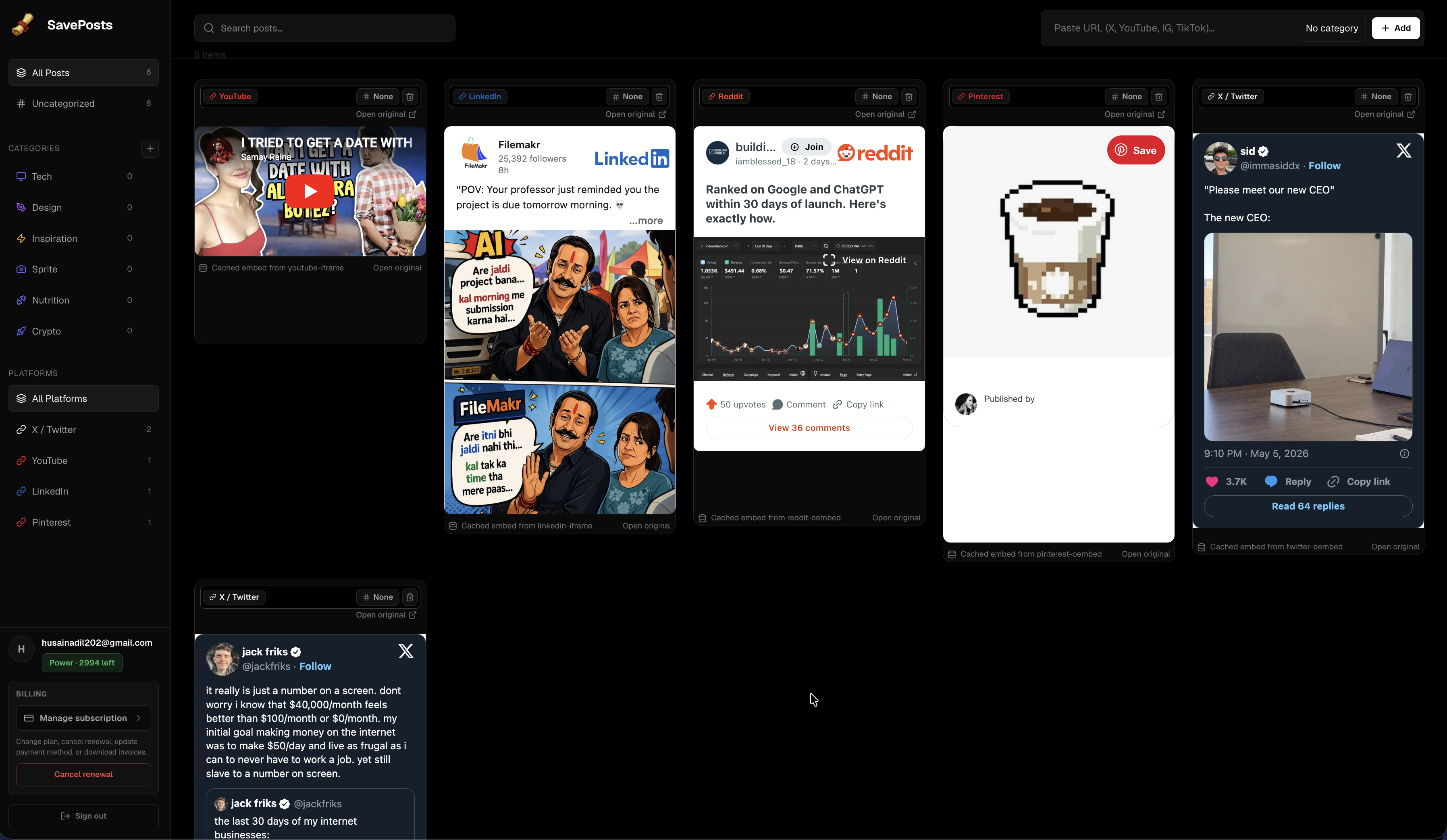 SavePosts gallery image