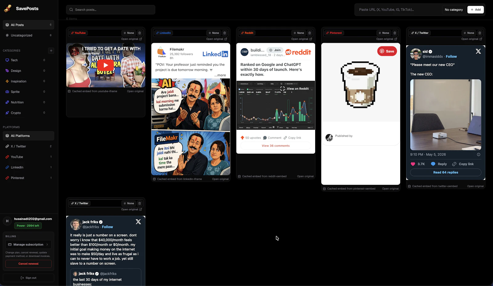 SavePosts screenshot 3