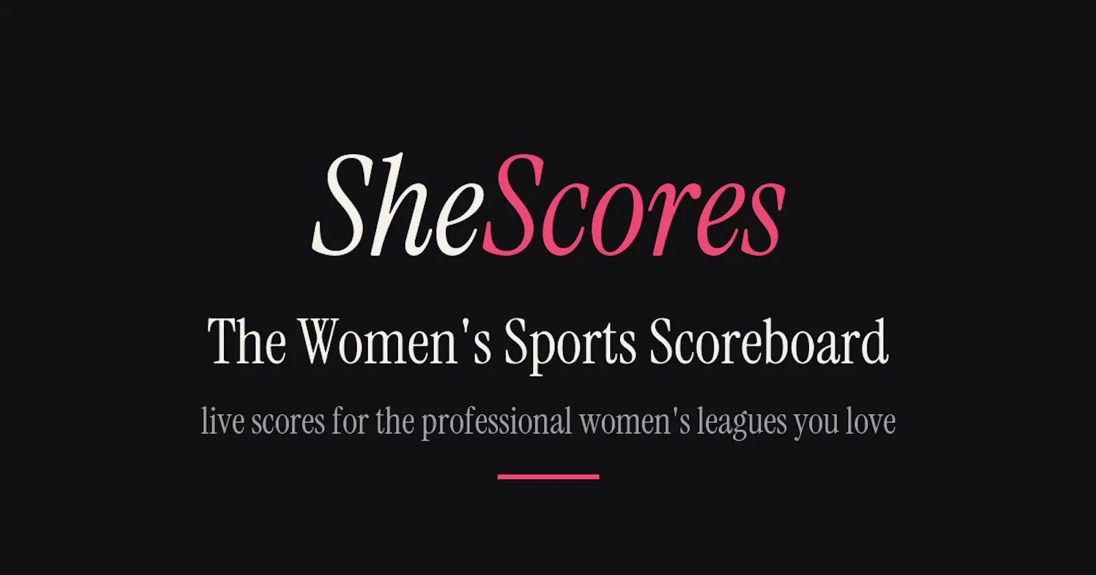 SheScores: The Women's Sports Scoreboard screenshot 1