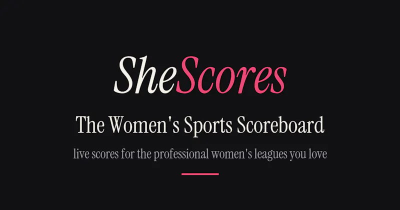 SheScores: The Women's Sports Scoreboard screenshot 1