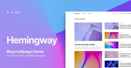 Un thème multipage avec un design élégant et contemporain.