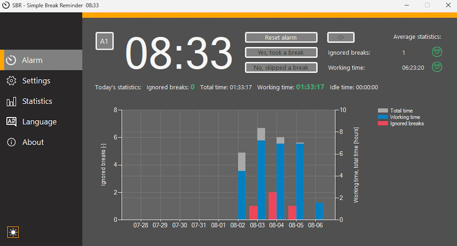 SBR screenshot 1