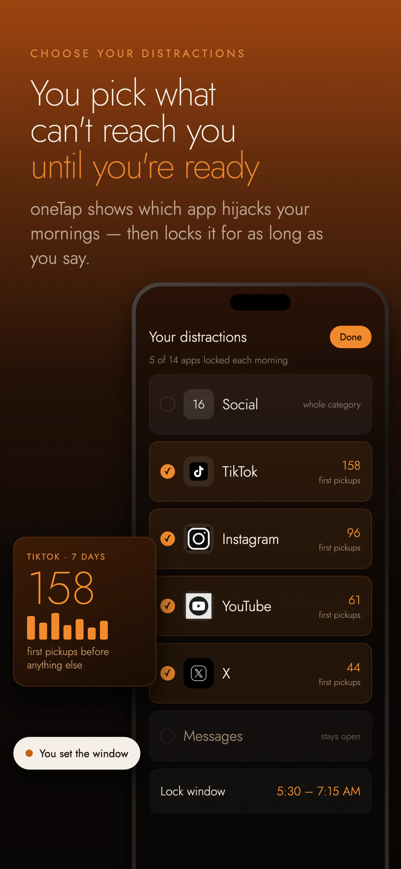oneTap: Brief & Block gallery image
