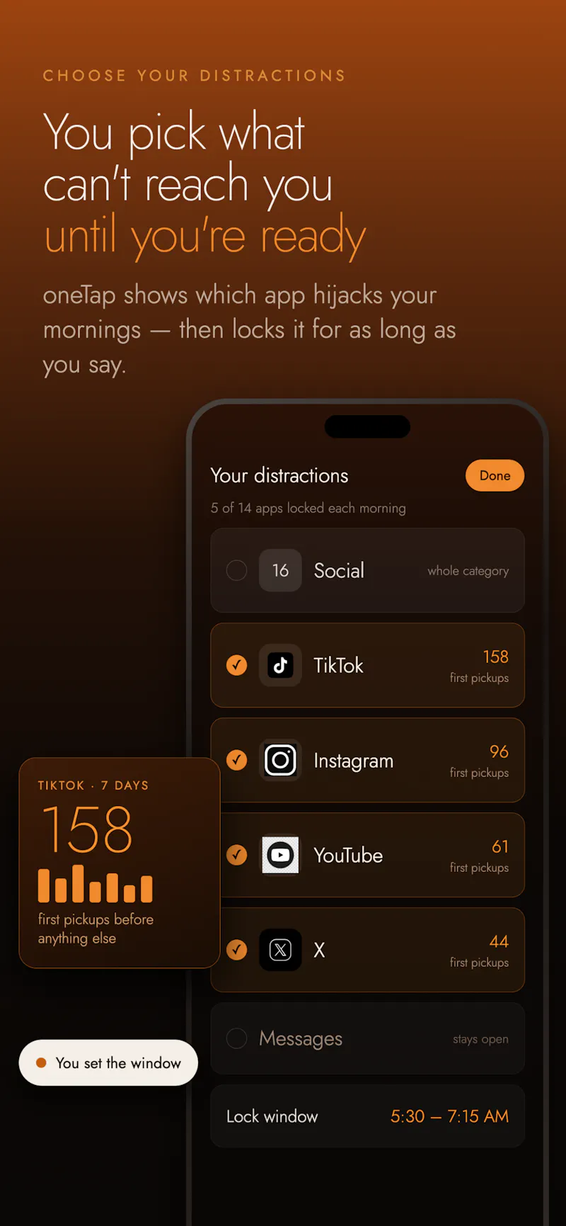 oneTap: Brief & Block screenshot 4