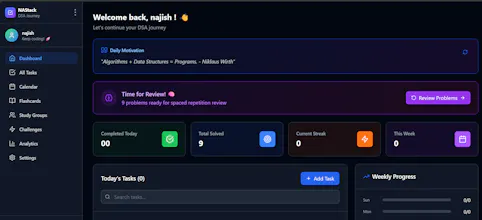 NAStack DSA Journey Tracker gallery image