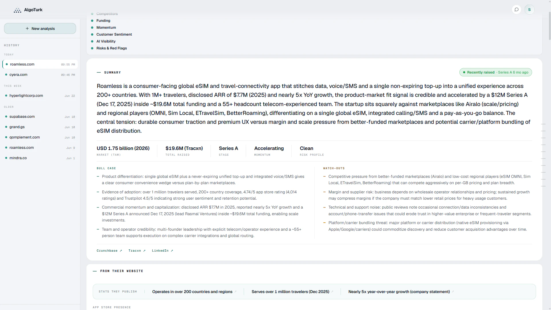 AlgoTurk - Research Agent for Startups screenshot 4