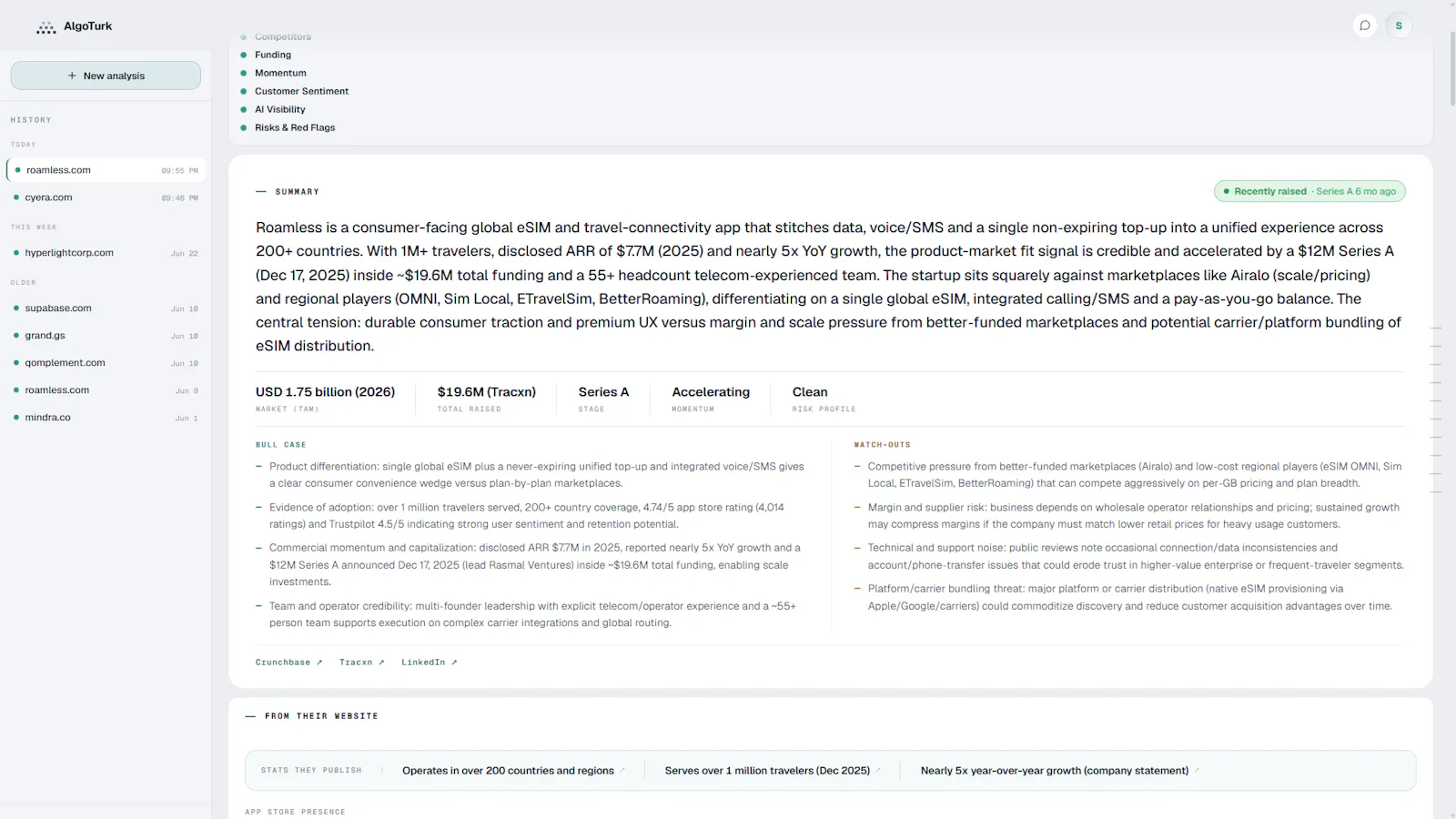 AlgoTurk - Research Agent for Startups screenshot 5