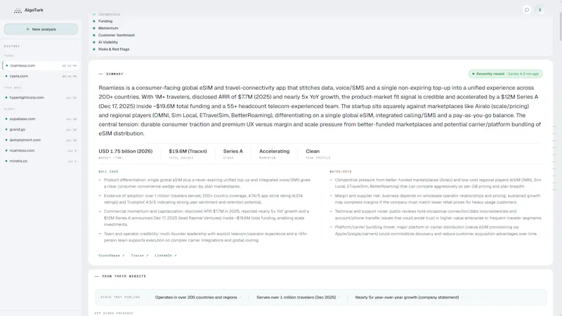 AlgoTurk - Research Agent for Startups screenshot 5