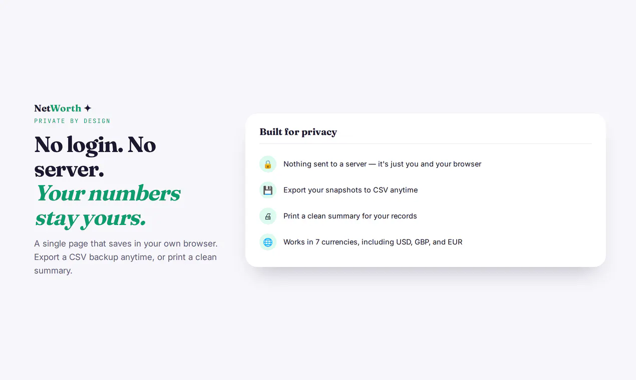NetWorth Tracker gallery image