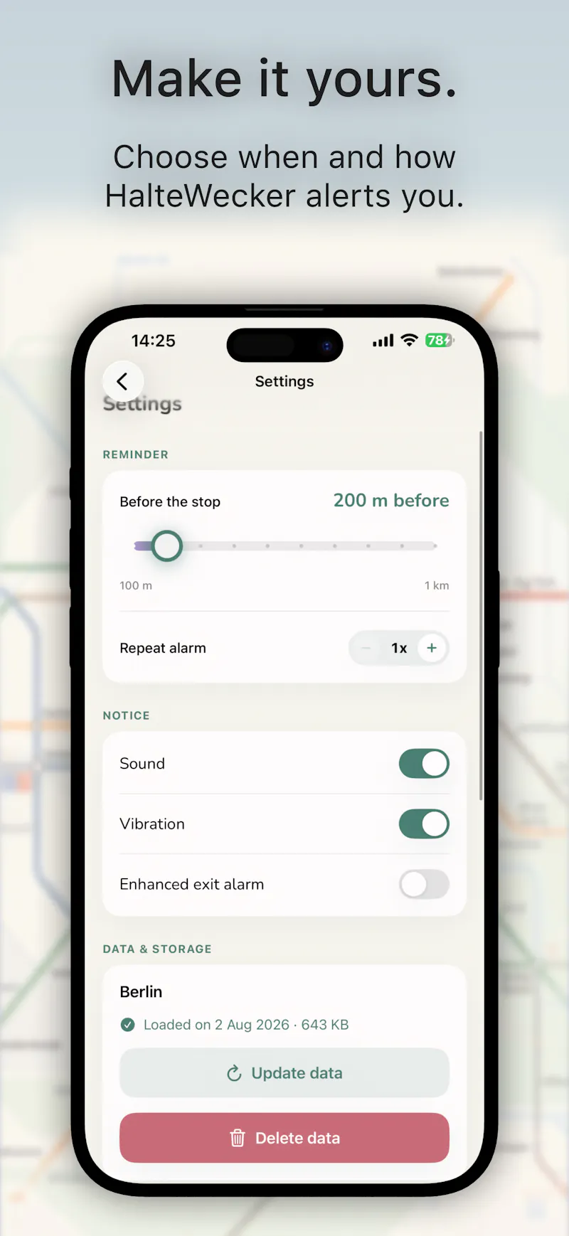 HalteWecker (Transit Alarm) screenshot 10
