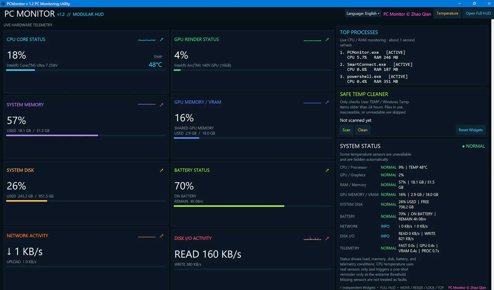 PCMonitor_v1.2 screenshot 2