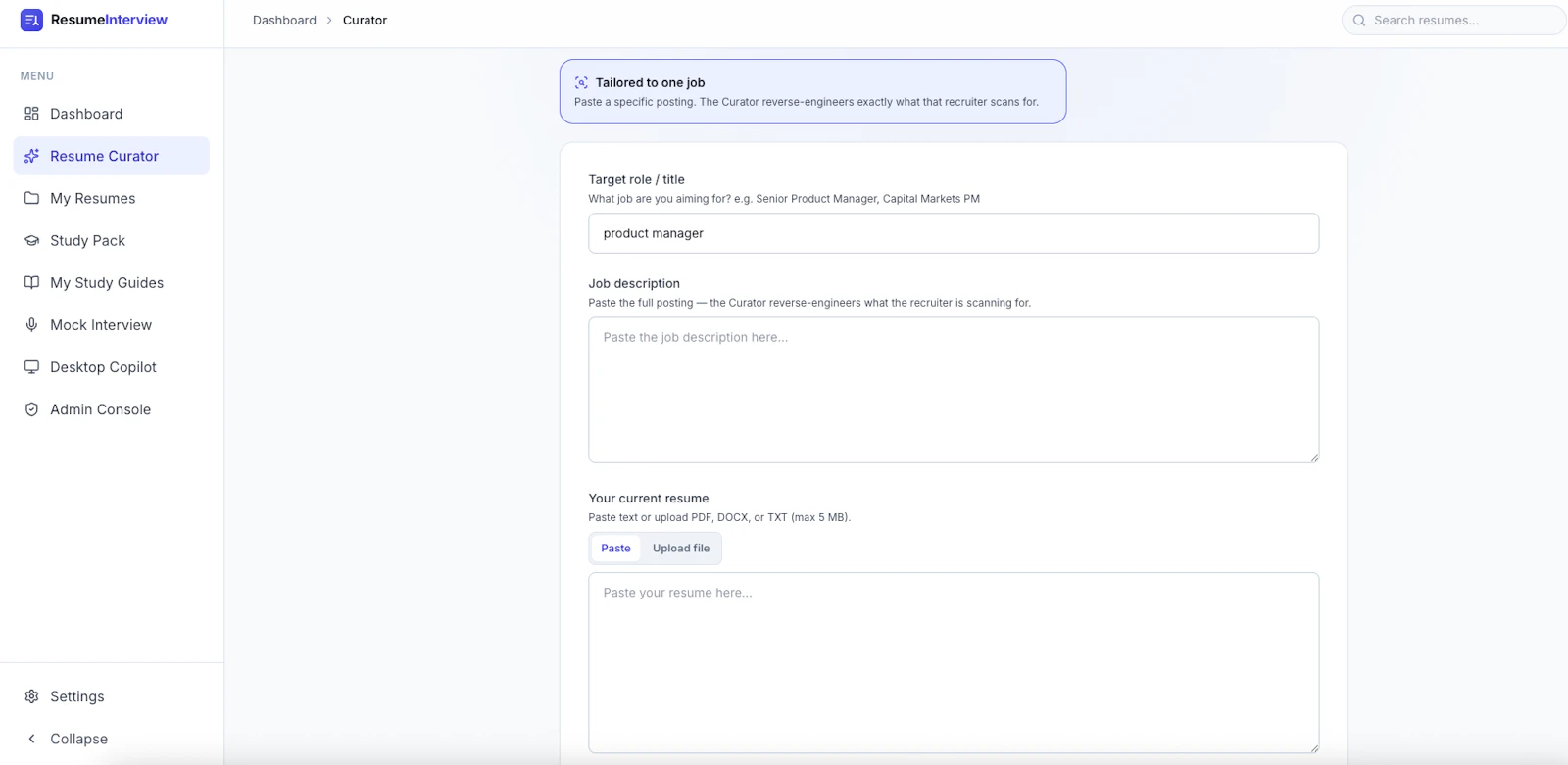 Resume Interview screenshot 14