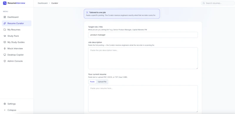 Resume Interview screenshot 14