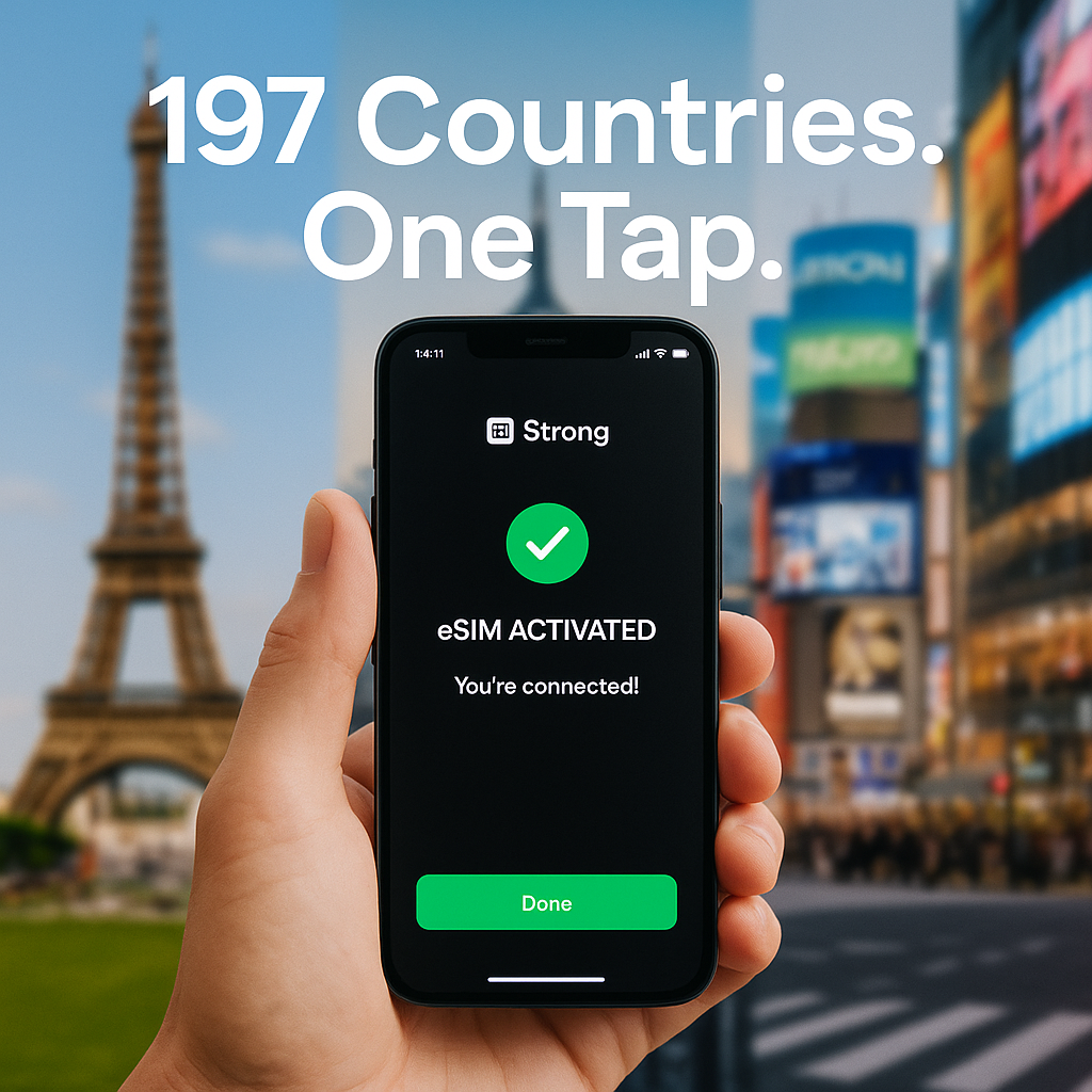 Strong eSIM - Powering Travelers and Resellers Worldwide." media 6