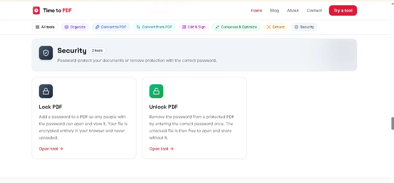 Time to PDF — Free Online PDF Tools gallery image