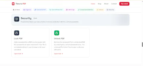 Time to PDF — Free Online PDF Tools gallery image