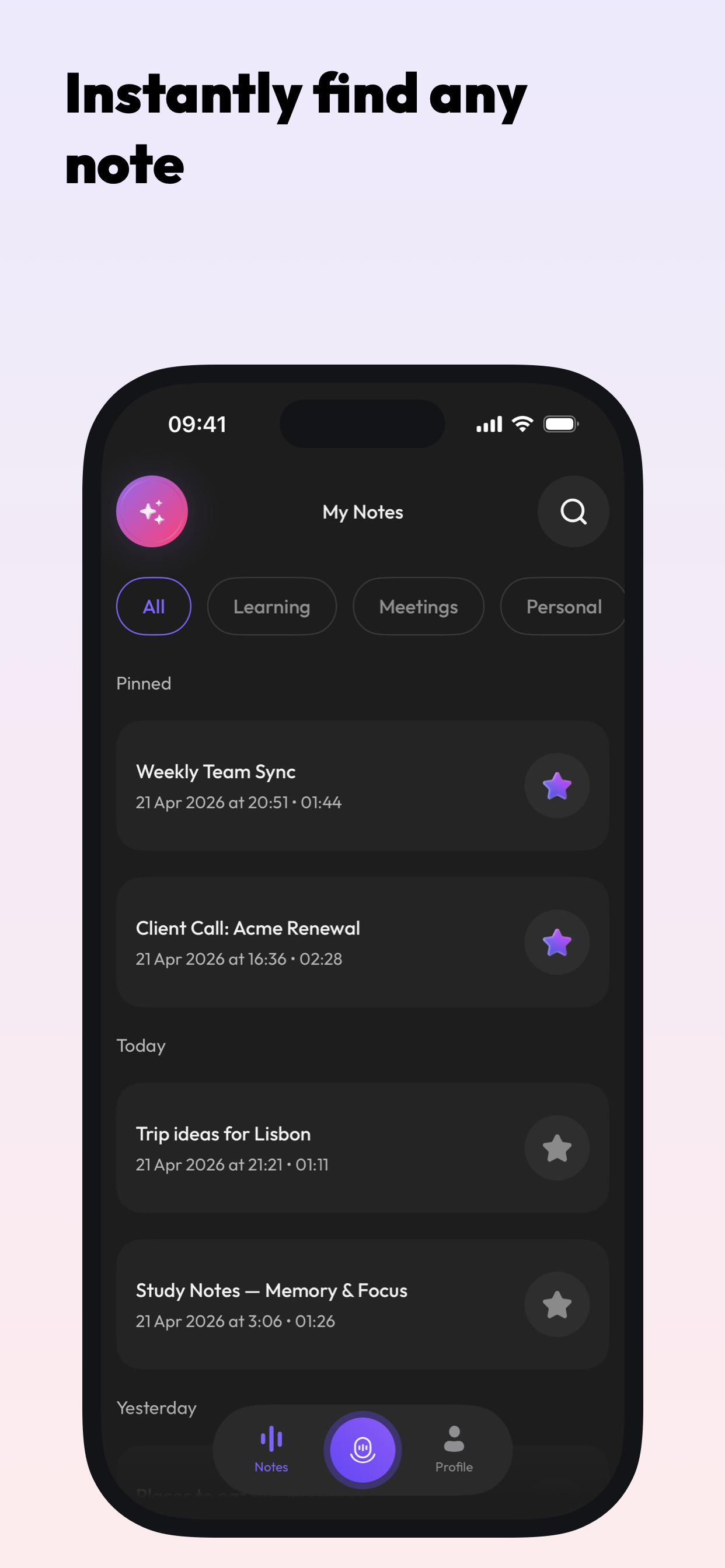 Nami: AI Voice Notes gallery image