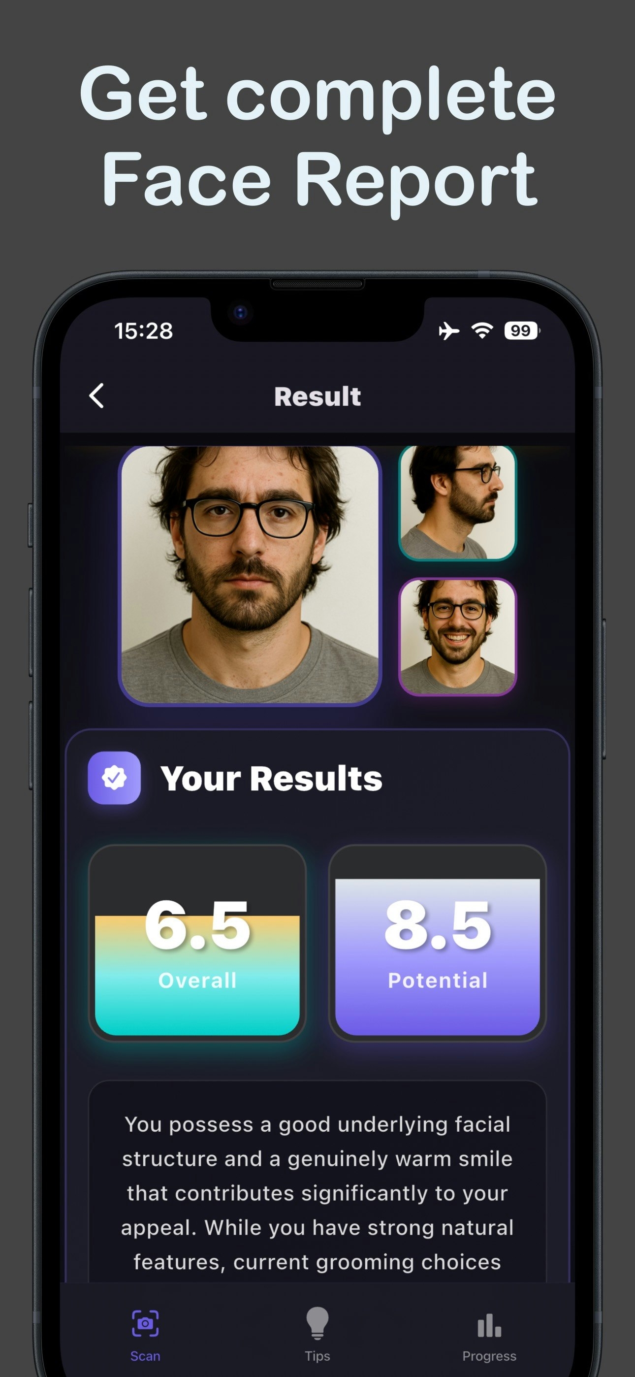Attractiveness AI - Main product screenshot demonstrating key features and user interface