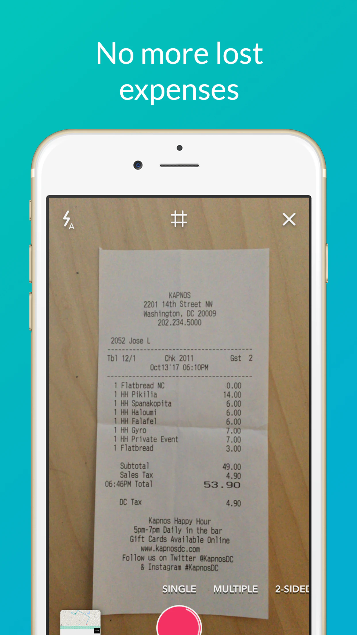 1tap Receipts Image