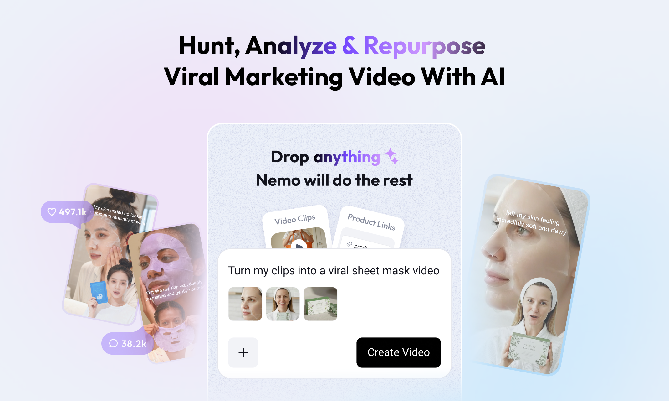 NemoVideo - Main product screenshot demonstrating key features and user interface