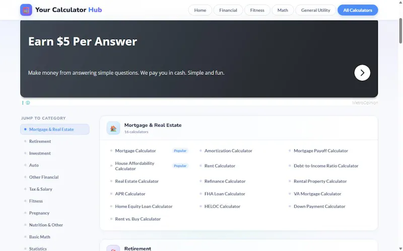 Your Calculator Hub – Free Calculators screenshot 2
