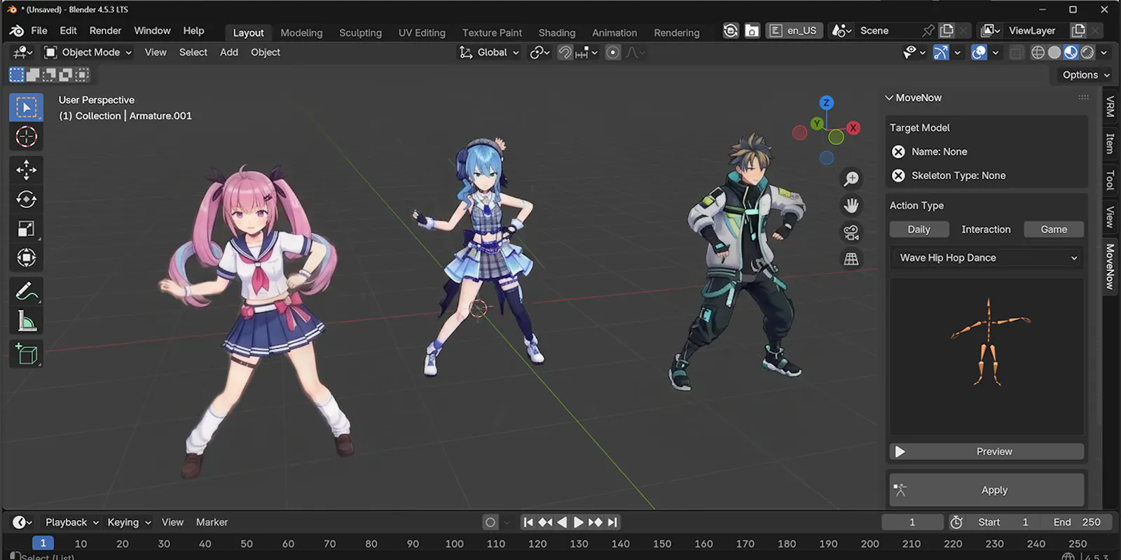 MoveNow (Add-on for Blender) screenshot 6