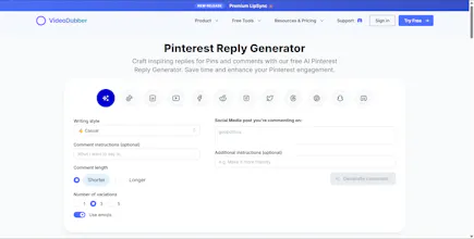AI Pinterest Reply Generator gallery image