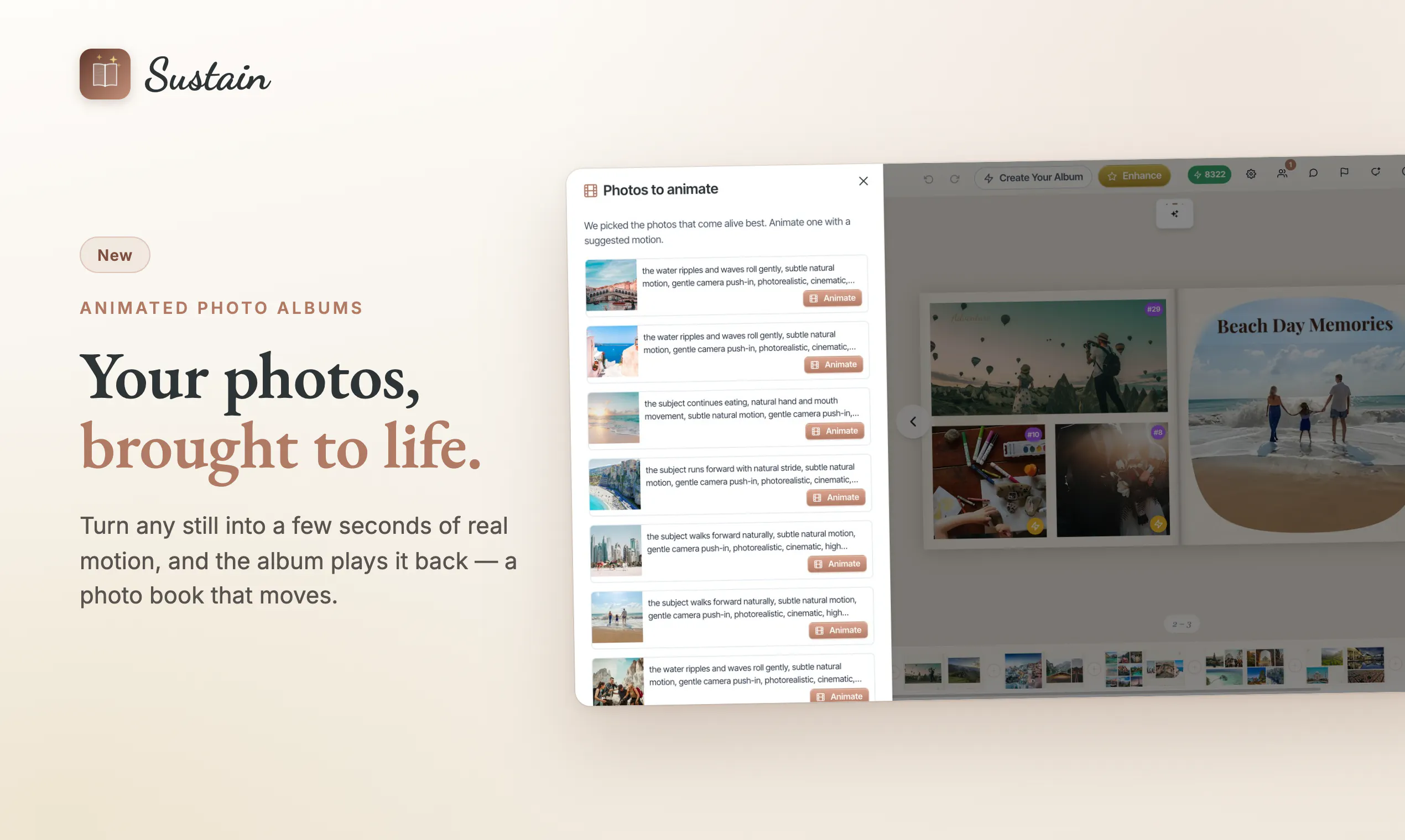Sustain - AI Photo Album Maker gallery image
