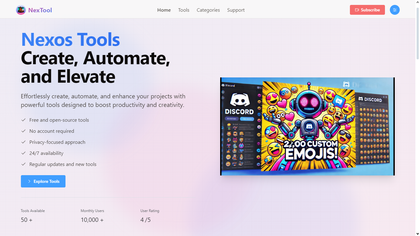 Nexosツール - 開発者とマーケティング担当者向けの強力なオンラインユーティリティメディア1