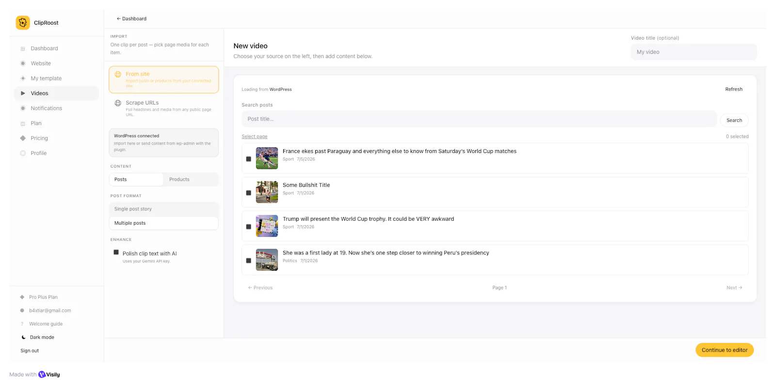AI Turn Your Website Content into Videos screenshot 1