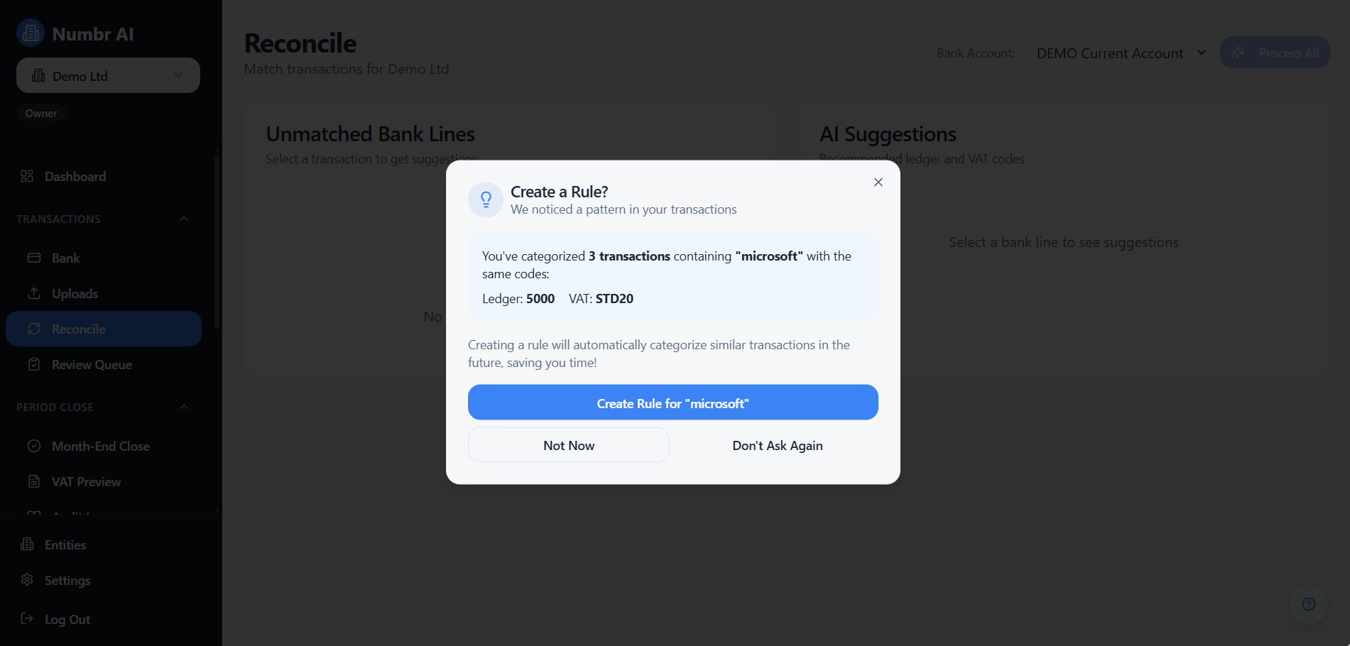 Numbr AI - Screenshot 4 showing product features and functionality